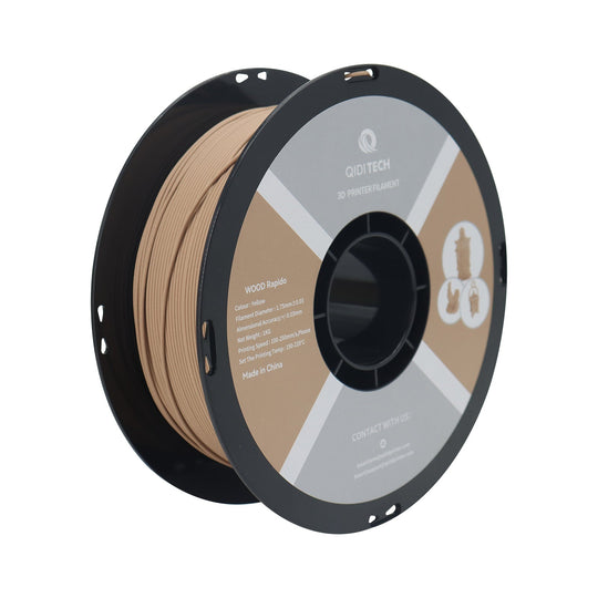 QIDI wood PLA filament spool, yellow, 1.75mm