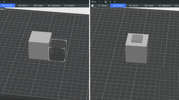QIDI Studioでネガティブパーツを追加する方法