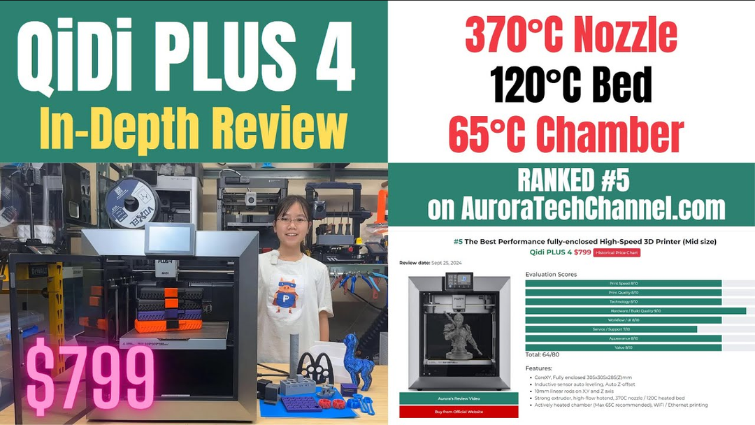 [レビュー]QiDi PLUS 4 3Dプリンター徹底レビュー：65℃アクティブ加熱チャンバー、370℃ノズル、120℃加熱ベッド