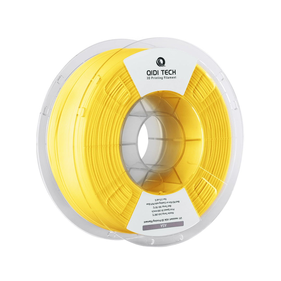 Yellow QIDI ASA 3D Printing Filament Spool