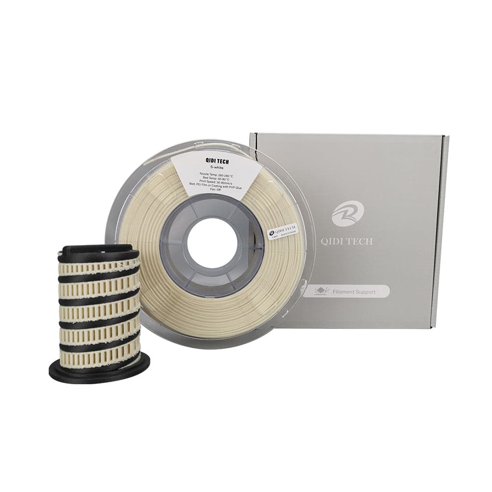 QIDI TECH S-White 1.75mm白色サポートフィラメント（3Dプリント用）。